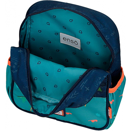 Рюкзак школьный Enso "Dino artist", S, темно-синий, зеленый - 4