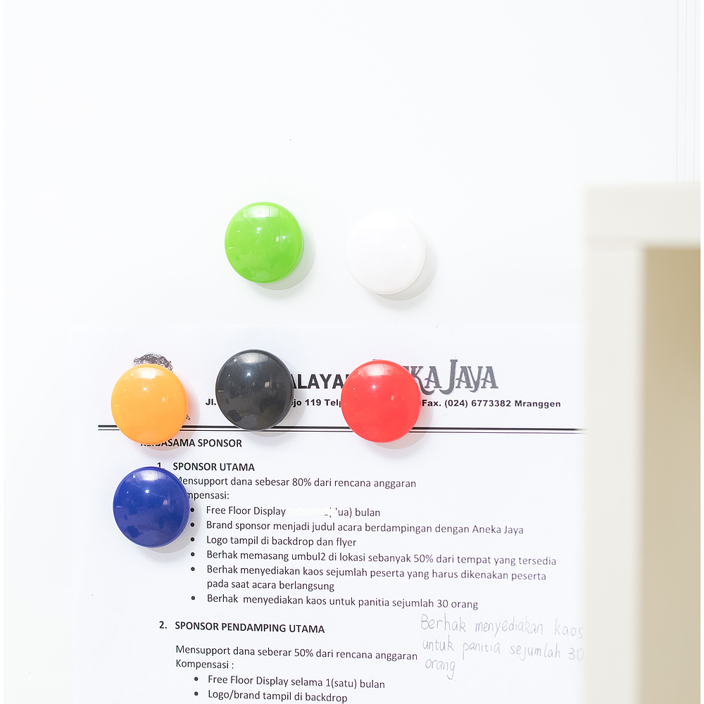 Кнопки магнитные "Magnet", 30 мм, 6 шт, ассорти - 4