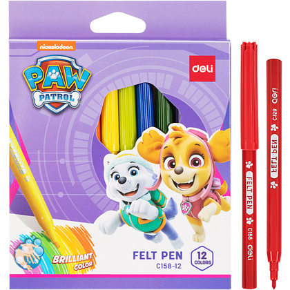 Фломастеры Deli "Paw Patrol", 12 штук, ассорти - 2