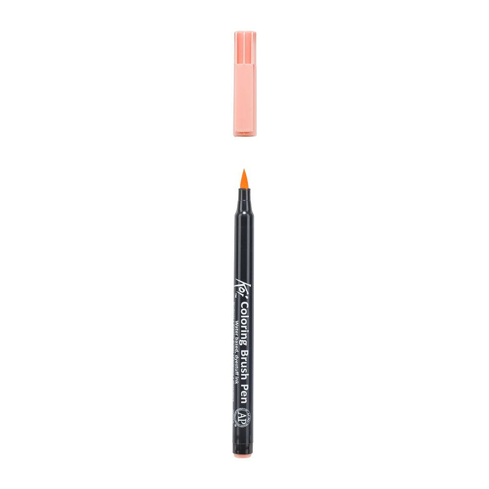 Маркер акварельный "Koi Color Brush", коралловый - 3
