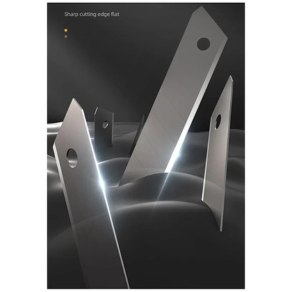 Нож строительный Deli HS EHT4018, 18 мм, Soft Touch, черный - 3