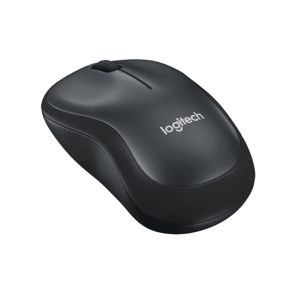 Мышь "Logitech M185", беспроводная, USB, черный, серый