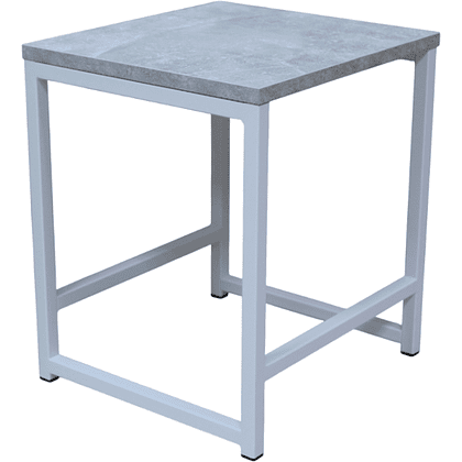 Табурет RION ALLERD, металл, ЛДСП, белый муар, Бетон