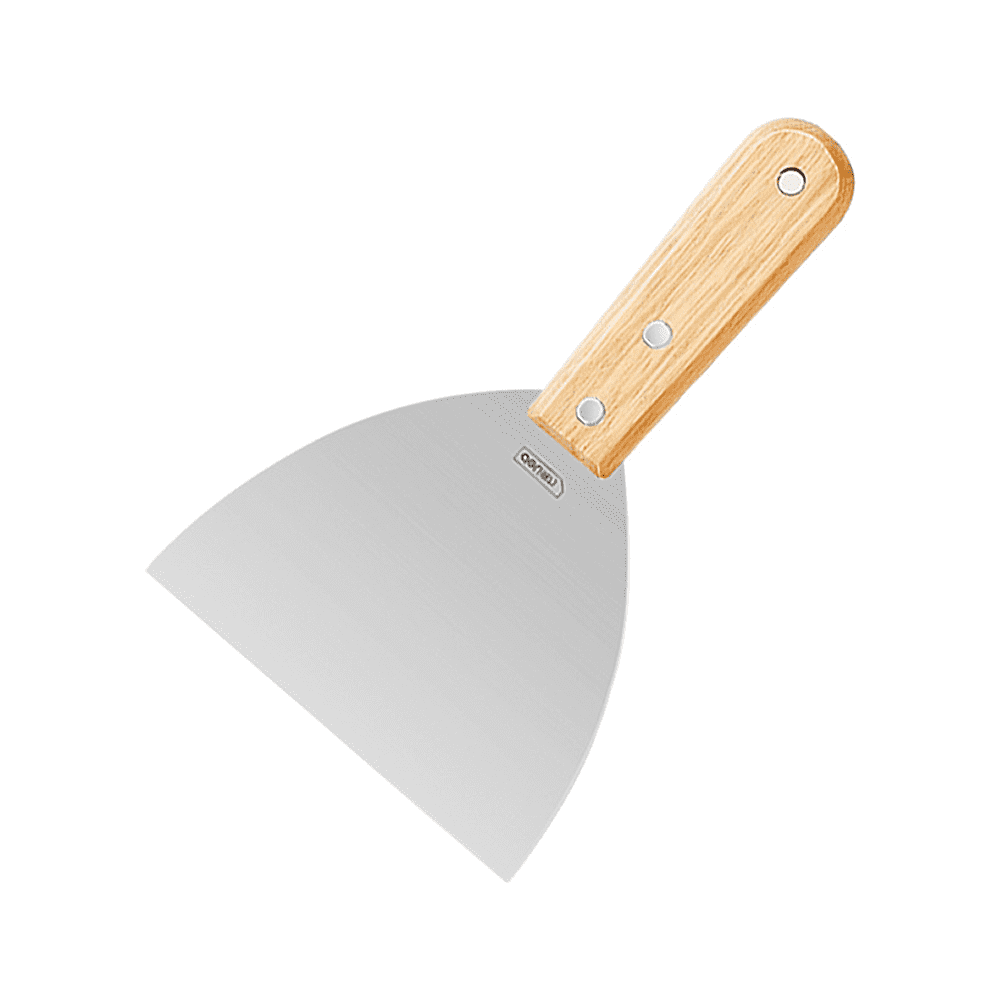 Шпатель Deli YS DL-HD5C, нержавеющий, 125 мм, деревянная рукоятка