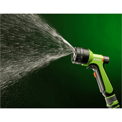 Пистолет-распылитель Amigo Grande 79256, 2/4", 7 функций, черный, зеленый - 6