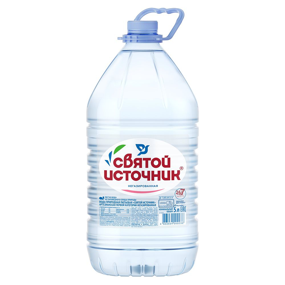 Вода питьевая "Святой Источник", негазированная, 5 л