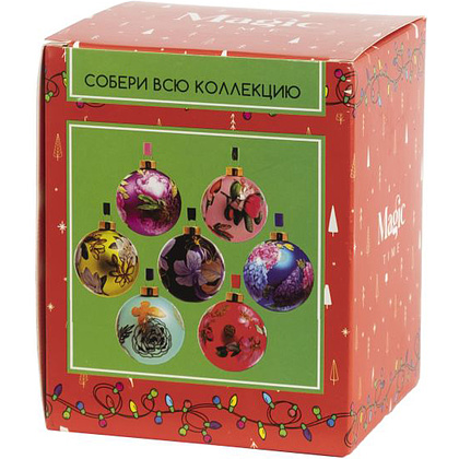 Шар елочный матовый "Ботаника",  d8 см, фисташковый - 3