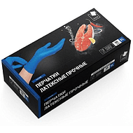 Перчатки латексные одноразовые A.D.M. High Risk, прочные, р-р XL, 50 шт, синий