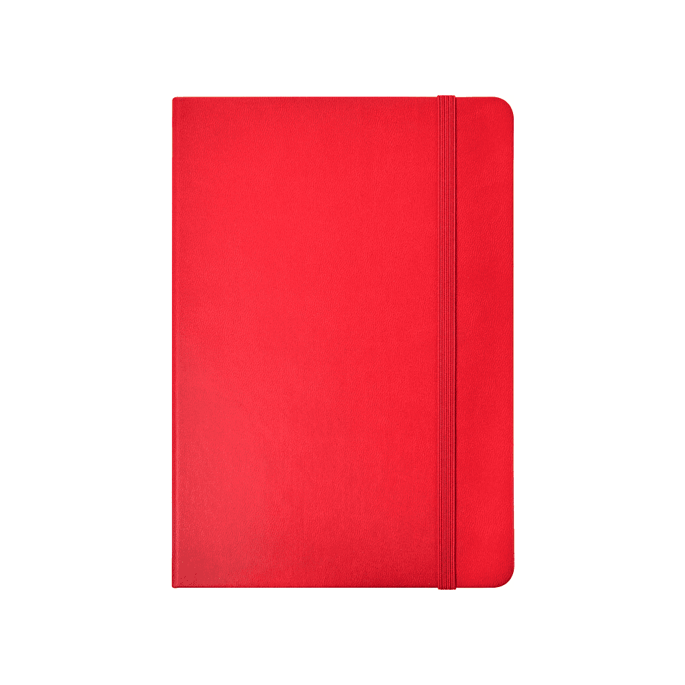 Блокнот "A5-001", А6, 80 листов, на резинке, красный