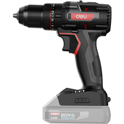 Дрель-шуруповерт Deli RS EDE-CZ20-2, аккум., без аккумуляторов и ЗУ, 20 В, 50 Нм, коробка - 5