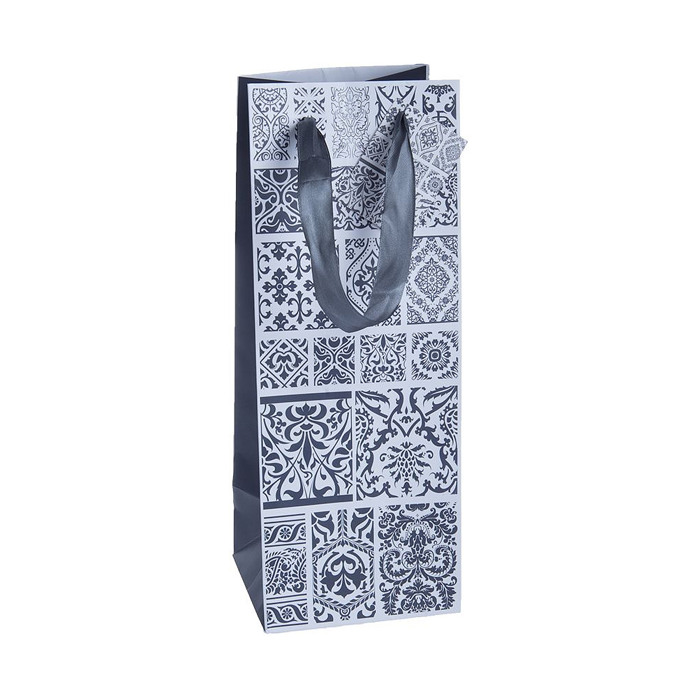 Пакет бумажный подарочный "Для вина", 12.7x33x11.3 см, ассорти (9055951)