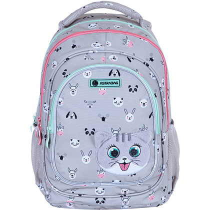 Рюкзак школьный "Kitty the cute", серый - 2