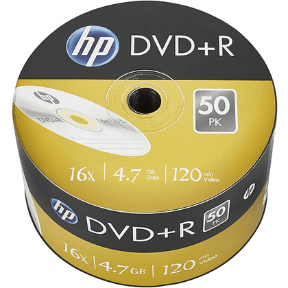Диск DVD-R HP , 4.7 Гб, 16х, 50 шт, DRE00070-3 