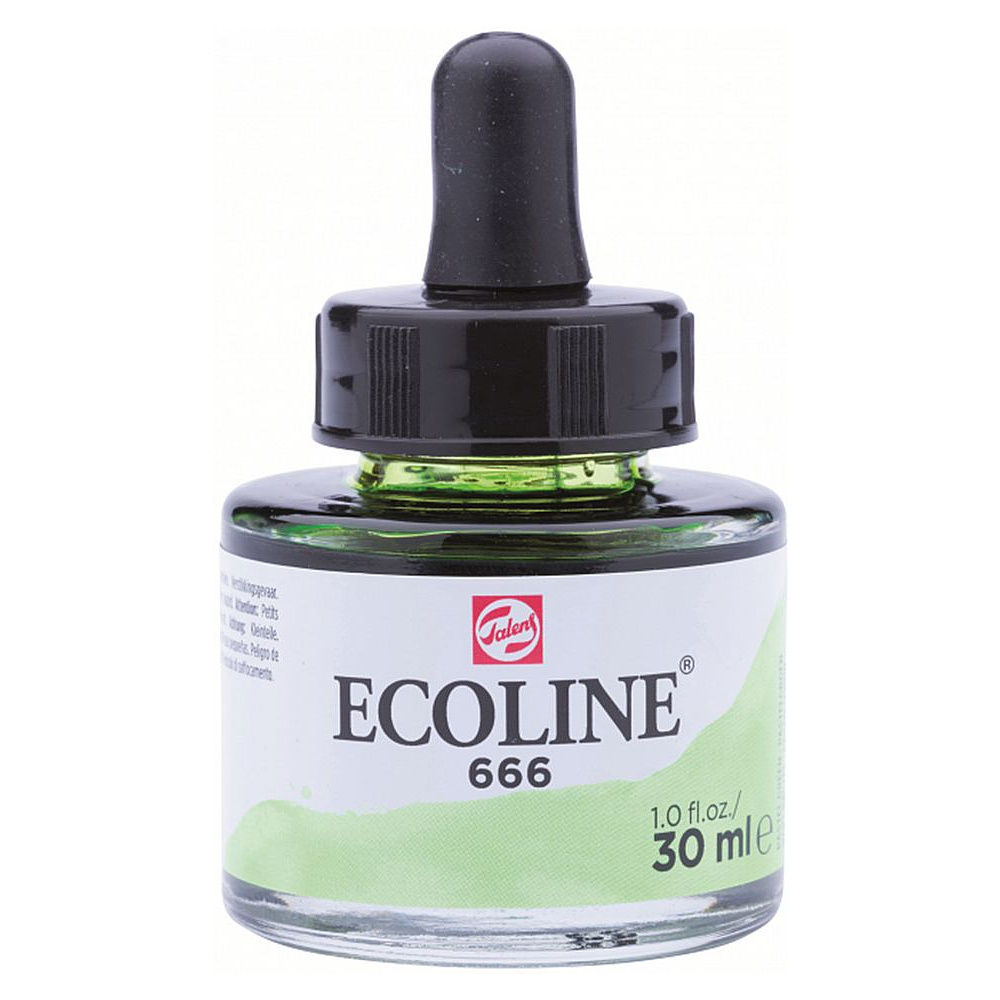 Жидкая акварель "ECOLINE", 666 пастельный зеленый, 30 мл