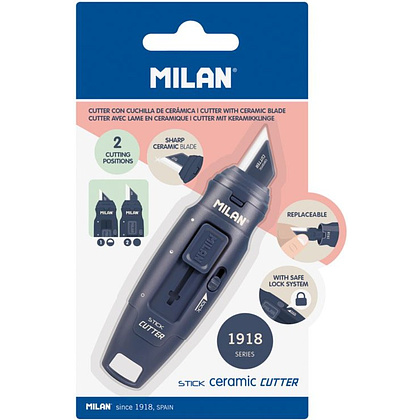 Нож для бумаги керамический "Milan", 2 см, синий - 2