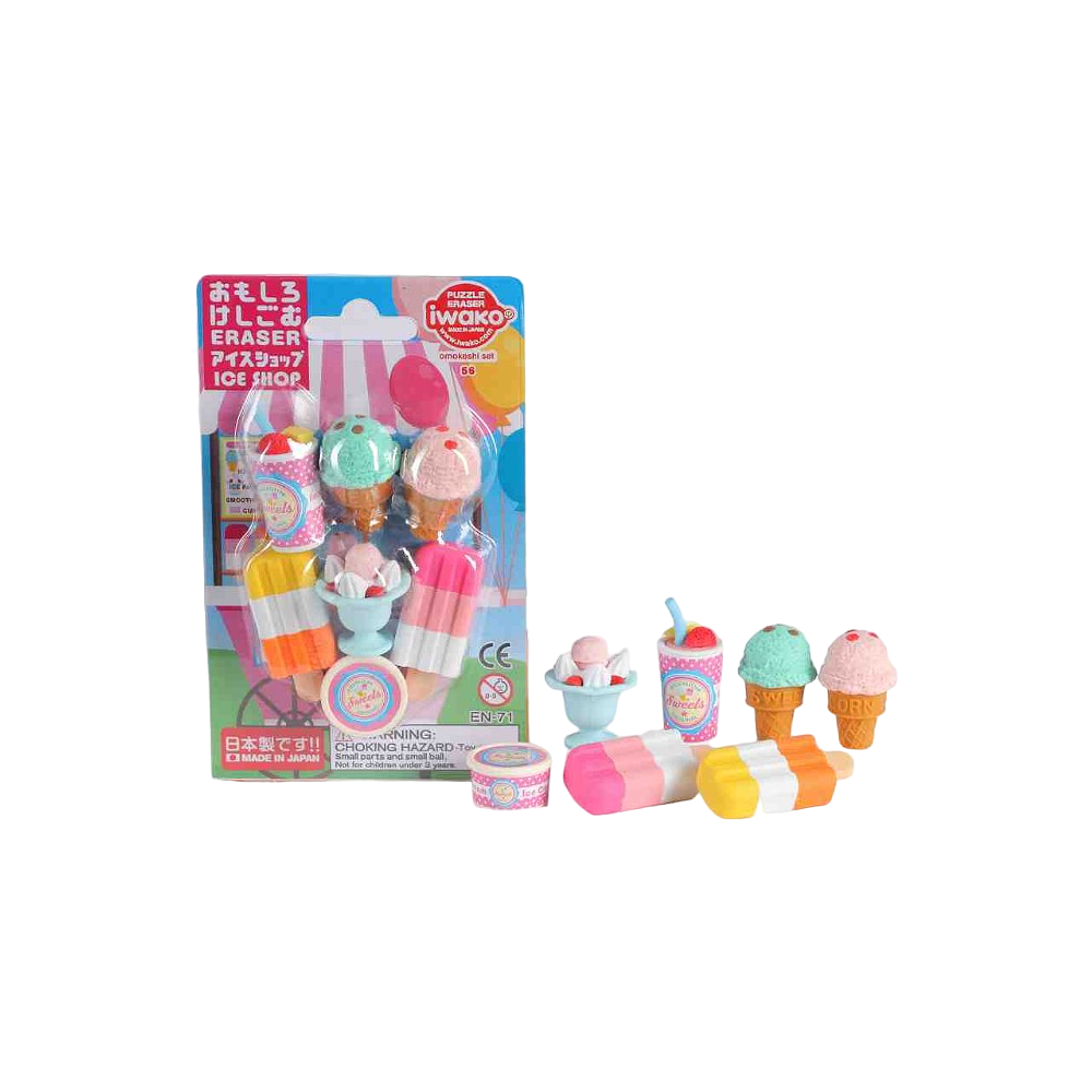 Набор ластиков "IWAKO Ice Shop", блистер