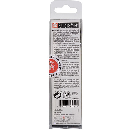 Набор ручек капиллярных "Sakura Pigma Micron", 3 шт - 4
