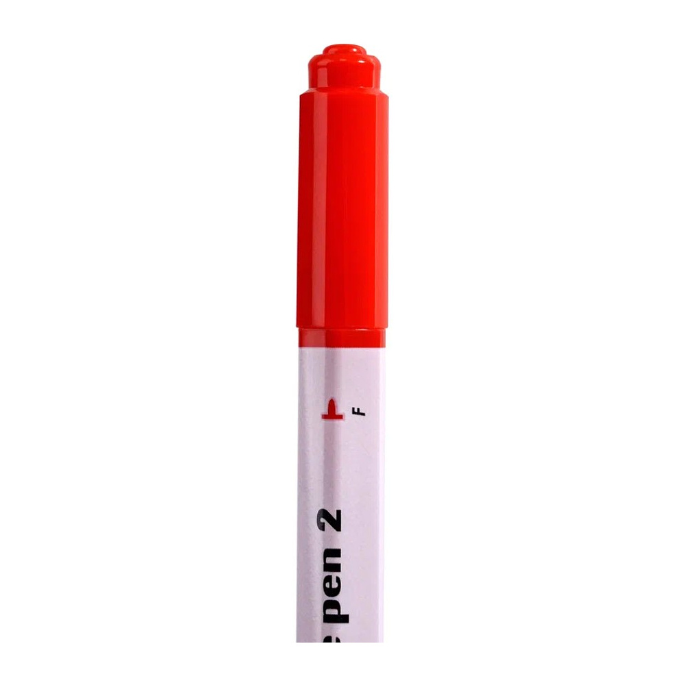 Маркер перманентный "Twin Name Pen", двусторонний, красный - 10