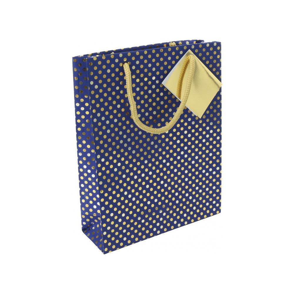 Пакет бумажный подарочный "Blue night", 17x6x22 см, синий