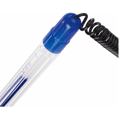 Ручка шариковая на подставке "Counter Pen", 0.5 мм, прозрачный, стерж. синий - 5
