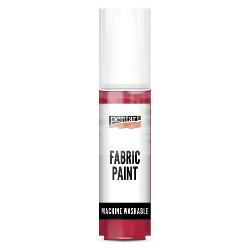 Краски для текстиля "Pentart Fabric paint", красный, банка