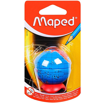 Точилка Maped "Globe", 1 отверстие, с контейнером