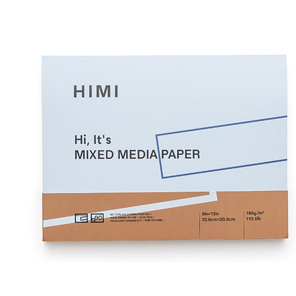 Блок-склейка для графики "Himi", 22,8х30,4 см, 180 г/м2, 90 листов