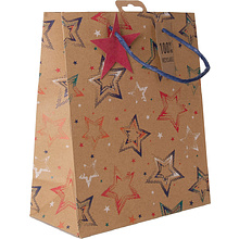 Пакет бумажный подарочный "Stars kraft"
