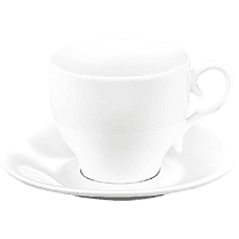 Чашка с блюдцем "WL-993009/AB", фарфор, 220 мл, белый