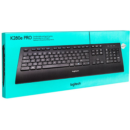 Клавиатура Logitech "K280e", USB, проводная, черный - 2