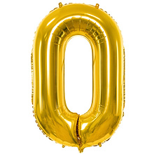 Шар фольгированный цифра "0"