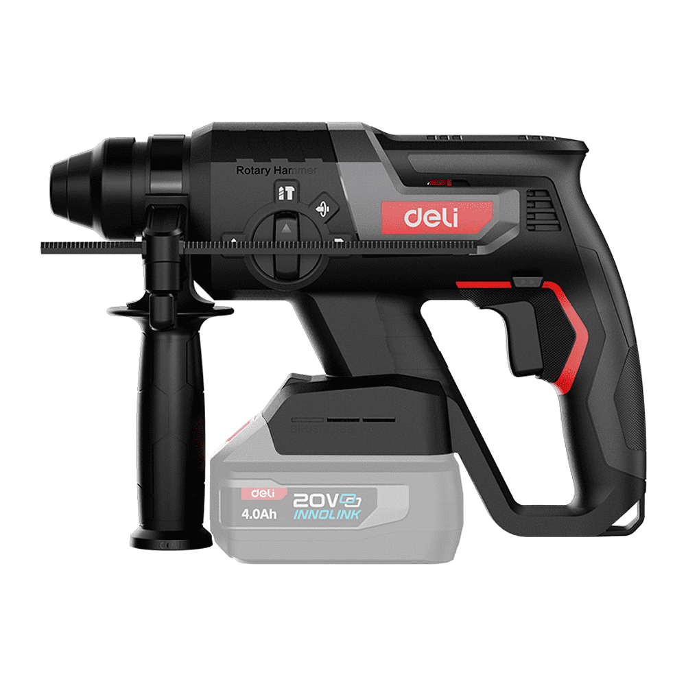 Аккумуляторный перфоратор Deli RS EDE-DC20-2, 20 В, 2 Дж, без АКБ и ЗУ, кейс - 2