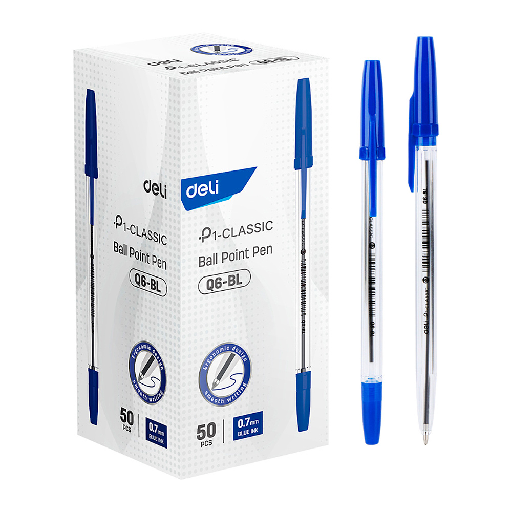 Ручка шариковая "P1-Classic", 0.7 мм, прозрачный, стерж. синий - 2