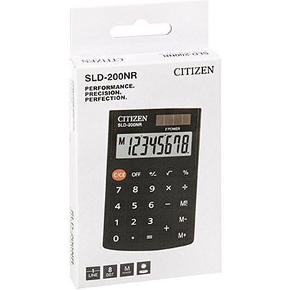Калькулятор карманный Citizen "SLD-200NR", 8-разрядный, черный - 3