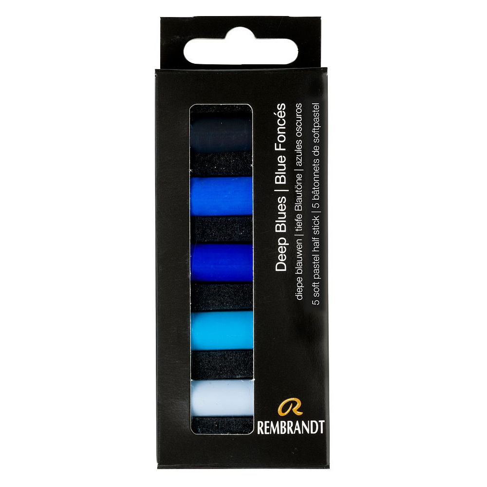 Набор мягкой пастели "Rembrandt Half Pastel", 5 цветов, темные синие