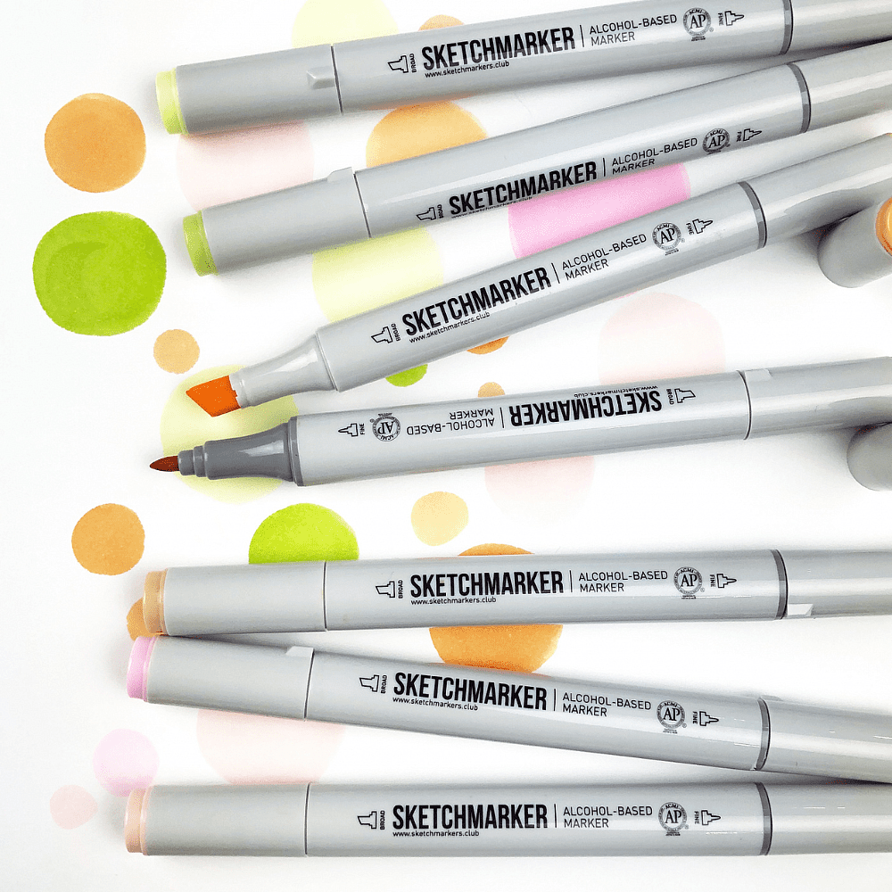Маркер перманентный двусторонний "Sketchmarker", BR65 коричневая галька - 3