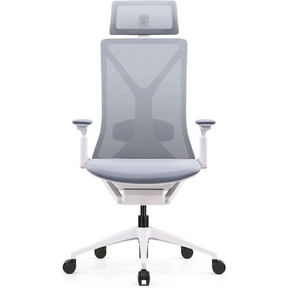 Кресло для руководителя SitZone E-YR-001A-P1-WH сетка/ткань, серый - 2