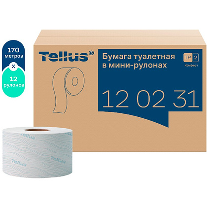 Бумага туалетная Tellus Комфорт T2, в мини-рулонах, 170 м, 2 слоя - 2