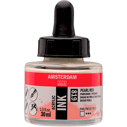 Жидкий акрил "Amsterdam", 819 жемчужный красный, 30 мл
