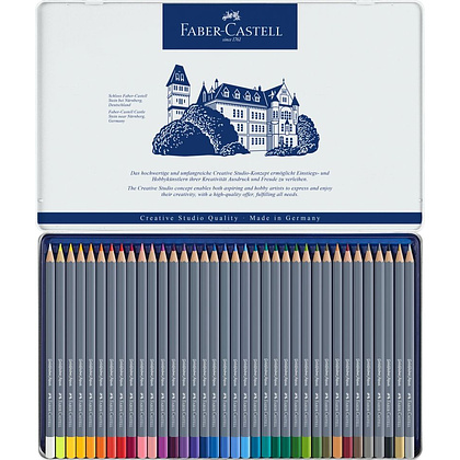 Карандаши цветные акварельные "Goldfaber Aqua", 24 цвета, металлическая упаковка - 4