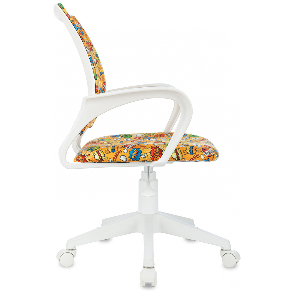 Кресло детское Бюрократ 1W, ткань, пластик, оранжевый бэнг - 3