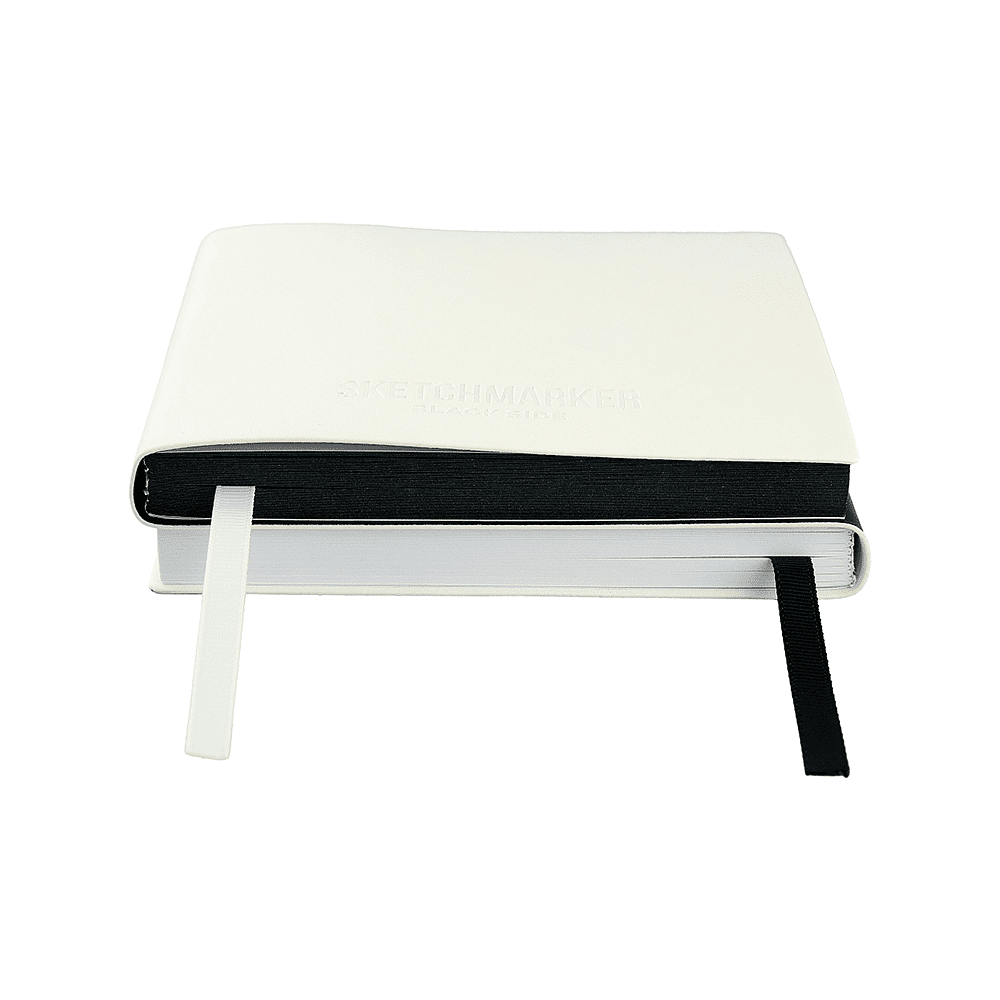 Скетчбук "Sketchmarker Black&White", 12x12 см, 120 листов, черный, белый - 3