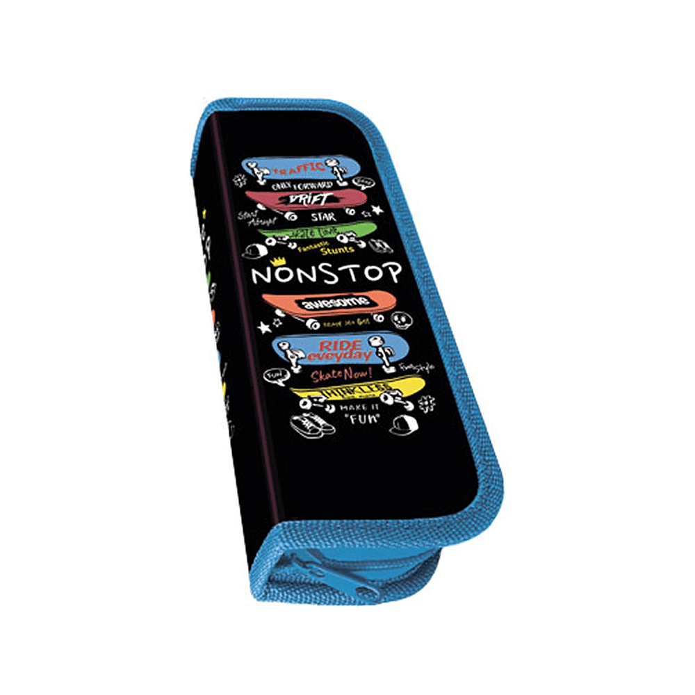 Пенал "Nonstop", 1 отделение, черный, синий