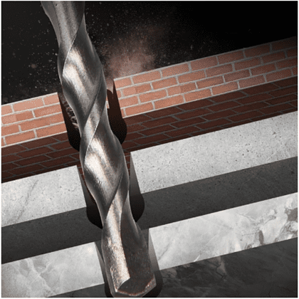 Бур по бетону Deli YS EDH-Y16210, 16 x 210 мм, SDS-PLUS - 4