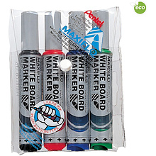 Набор маркеров для доски "Maxiflo", 4 шт, ассорти