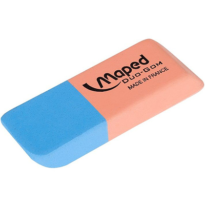 Ластик Maped "Duo-Gom", 1 шт, голубой, розовый, (021514)