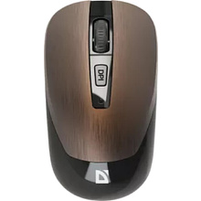 Мышь Defender "Wave MM-995", беспроводная, бесшумная, бронза