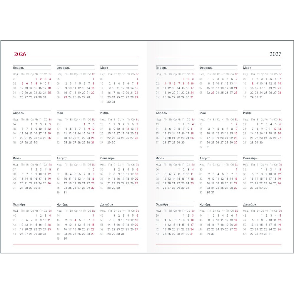 Ежедневник датированный "Berlin", А5, черный, 2026 - 6