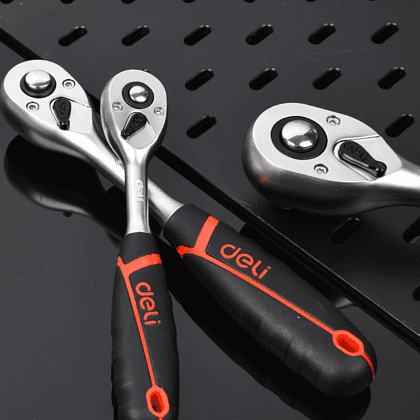 Ключ-трещотка Deli RS EDQ41802, 1/4", 150 мм, 72 зуба - 3