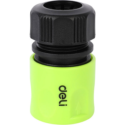 Соединитель-коннектор для шлангов Deli GS EDL8792, 1/2", быстросъемный, черный, зеленый